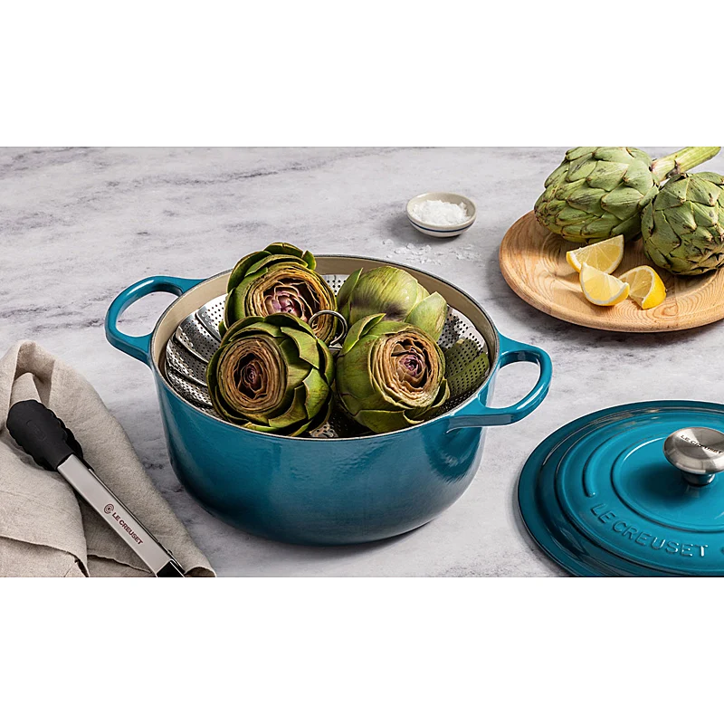 Le Creuset Bräter Signature rund 26 cm Deep Teal