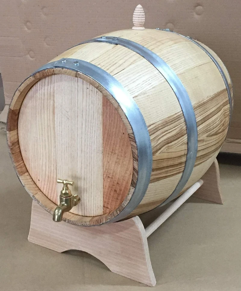 15 Liter Kastanienfass mit Messinghahn - Neue Produktion