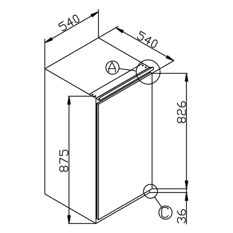 Amica EKS 16171 Einbaukühlschrank