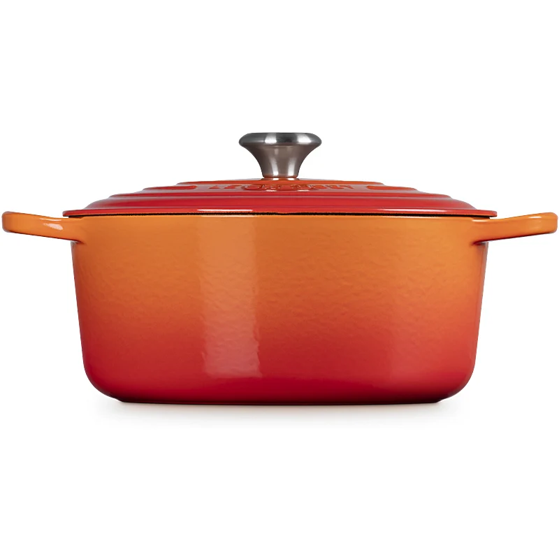 Le Creuset Bräter Signature rund 24 cm Ofenrot