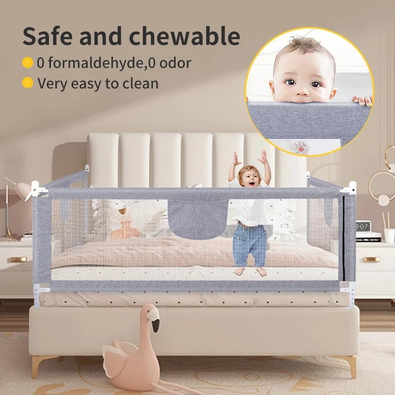 HUOLE Rausfallschutz Bett boxspringbett,Bettgitter Rausfallschutz für Kinder,Bettschutzgitter Bed Ra
