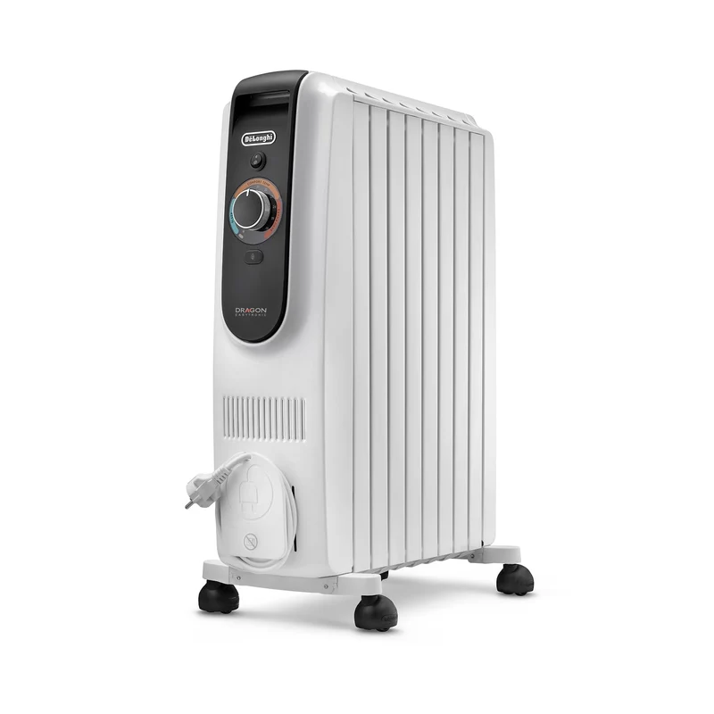 De'Longhi Dragon EasyTronic – Ölheizer für Räume bis 60m³, Elektroheizung mit Sicherheitsthermostat,