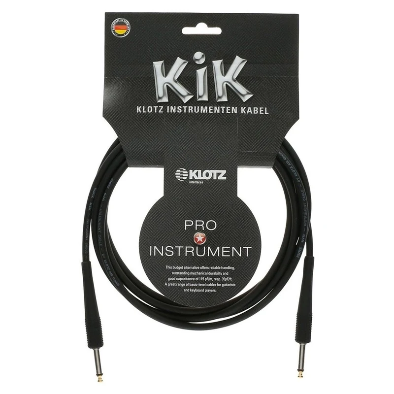 KLOTZ KIK instrumentenkabel (1,5, sw) 1,5 sw, 1,5 sw