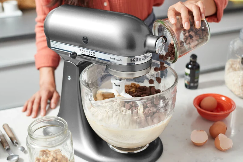 KitchenAid 4,8 L 5KSM185 Artisan Küchenmaschine Cookielover Artisan Fleischwolf+Spritzgebäck+Flexirührer