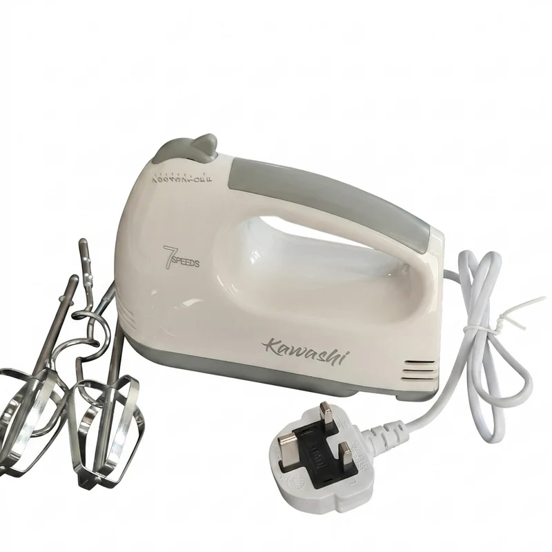 Kawashi 7-Speed Electric Hand Mixer with Detachable Beaters & Dough Hooks)