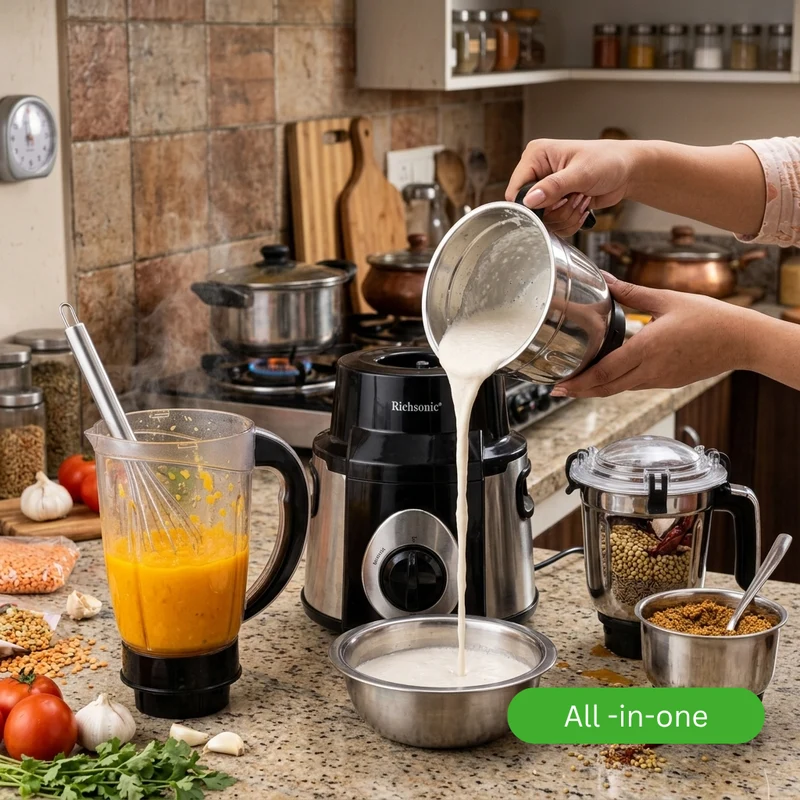 Richsonic 750W Mixer Grinder (RSMG-2045) – 4 Multi-Purpose Jars