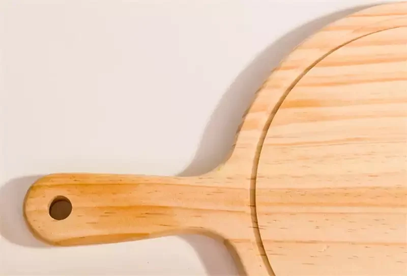 Non-Stick Pizza Baking Pan with Wooden Serving Paddle 9"