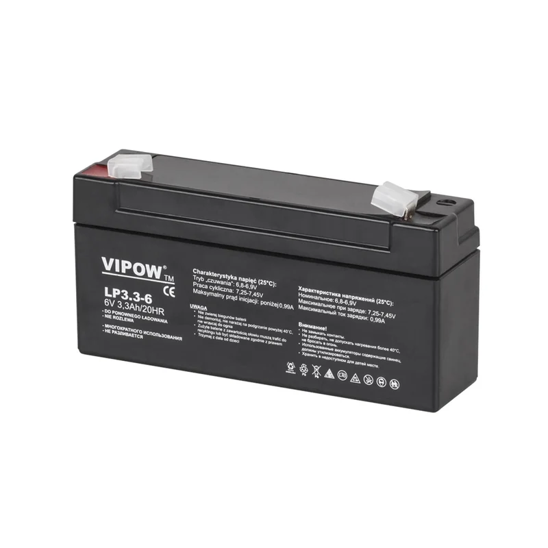 Vipow gel battery, maintenance free, long life, 6V 3.3Ah, BAT0205