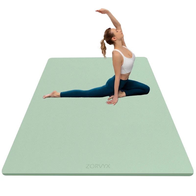 Yogamatte Dicke XXL 200×100cm TPE 10mm Dick Sportmatte Rutschfest Bequem für Zuhause und Freien, Fit