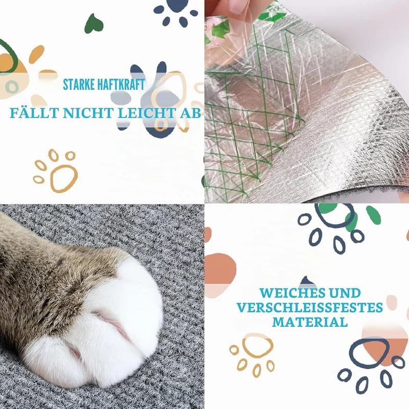 KVIDA Kratzmatte für Katzen, zuschneidbar, selbstklebend, für Couch-Möbel oder Wandschutz, Abdeckung