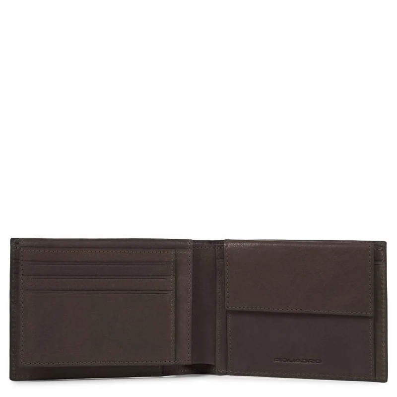 Piquadro Black Square Münzbörse, Einheitsgrösse Braun (Testa Di Moro), Braun (Testa Di Moro)