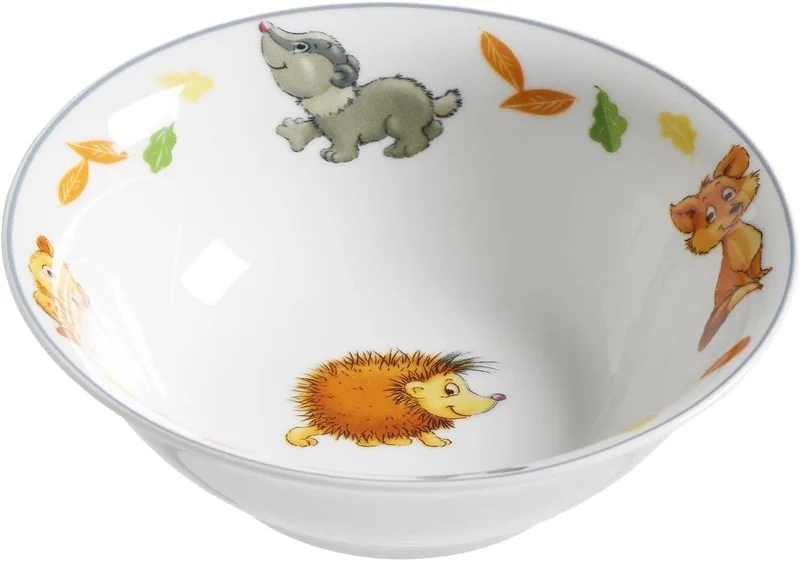Ritzenhoff & Breker Kindergeschirr Set mit Platzset Waldtiere, 4-teilig, Bunt, Schale Becher Teller
