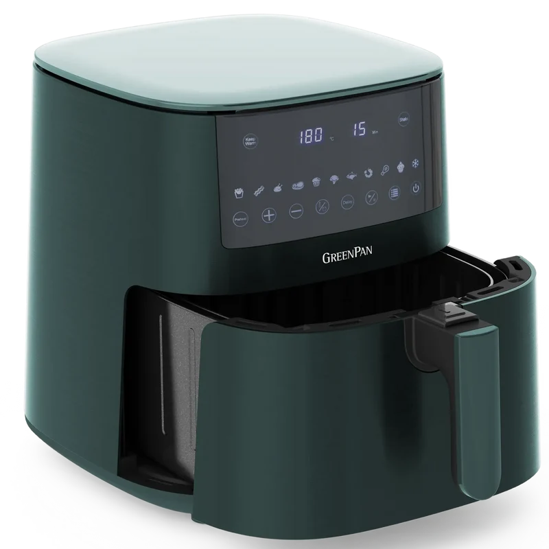 GreenPan Heißluftfritteuse Bistro XXL - Pine Green - 7.2 Liter - PFAS-frei