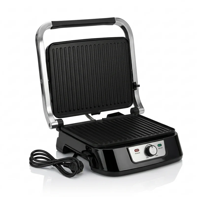 Mitshu Jumbo Griller (MPG-5009) – 180° Open Contact Grill with Non-Stick Plates
