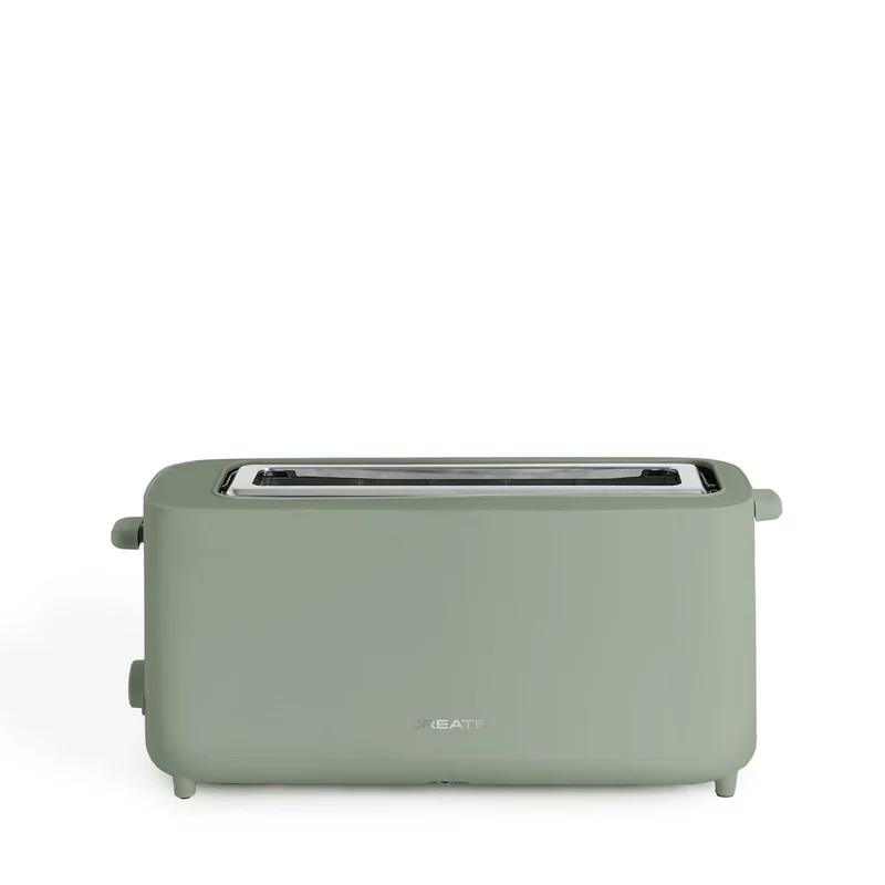 CREATE/TOAST STUDIO XL/Toaster Salbeigrün / 6 Leistungsstufen, Krümelschublade, Thermostat, Auftauen
