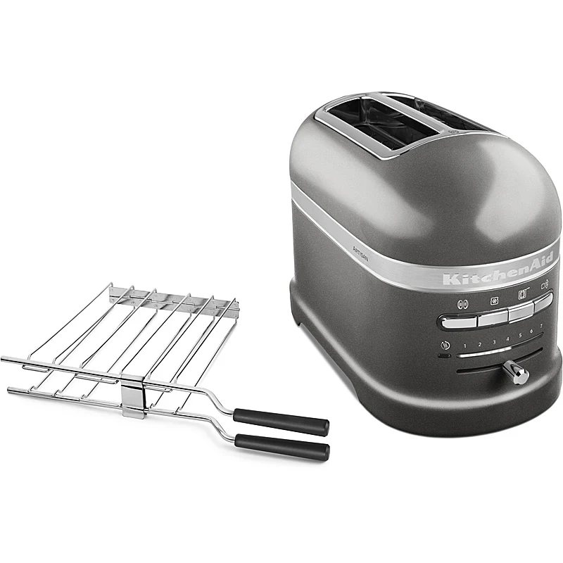 KitchenAid Artisan Toaster 2 Scheiben – Medaillon Silber 5KMT2204EMS inkl. Sandwichzange