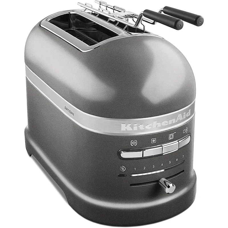 KitchenAid Artisan Toaster 2 Scheiben – Medaillon Silber 5KMT2204EMS inkl. Sandwichzange