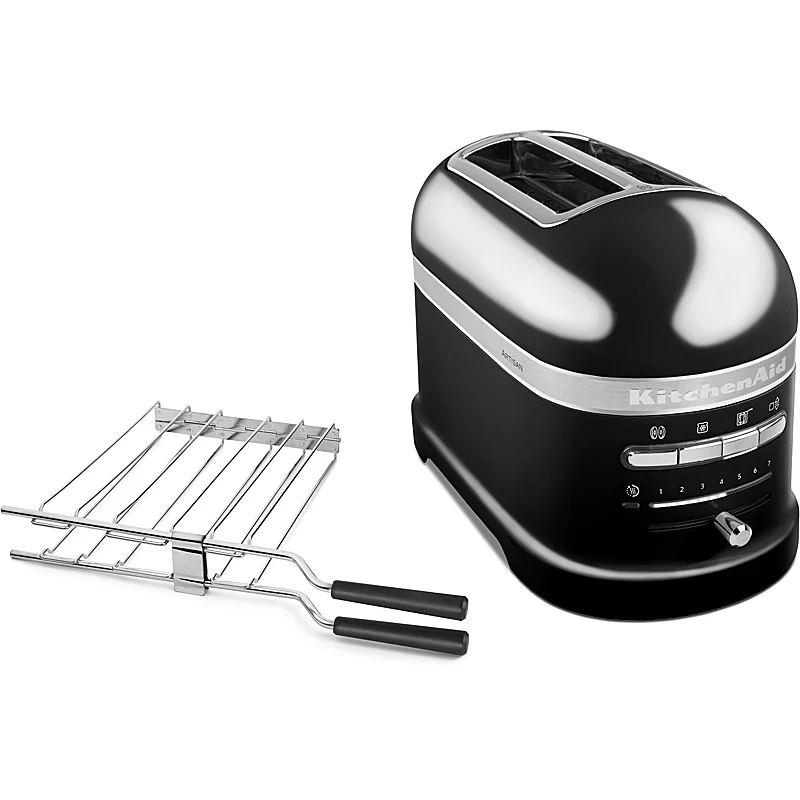 KitchenAid Artisan Toaster 2 Scheiben – Onyx Schwarz 5KMT2204EOB inkl. Sandwichzange