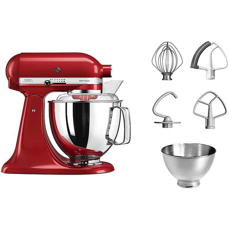KitchenAid Artisan 5KSM175PSEER Küchenmaschine 4,8L Empire Red mit Zubehör