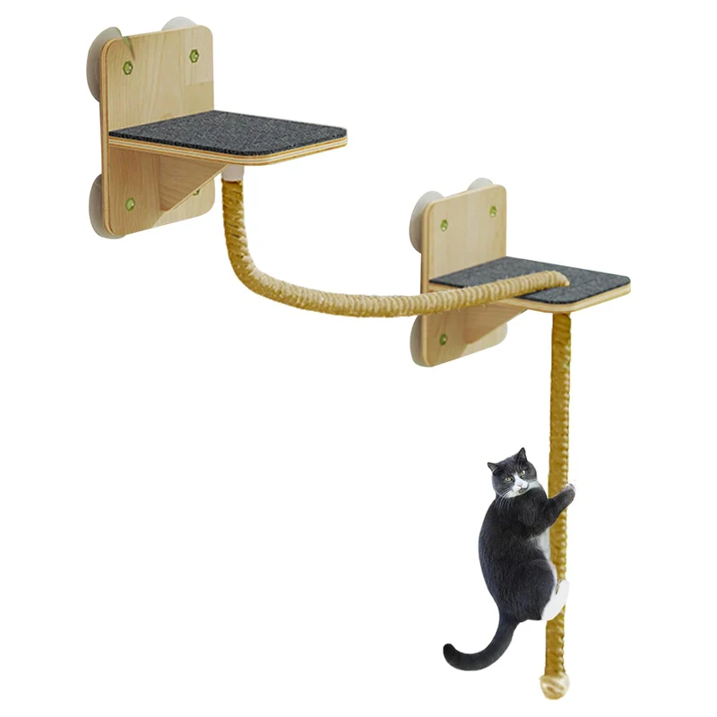 Kletterwand Katzen Hängematte Katze Wandmontage Katzenregale Katzenbrücke Katzentreppe Katzenkletter