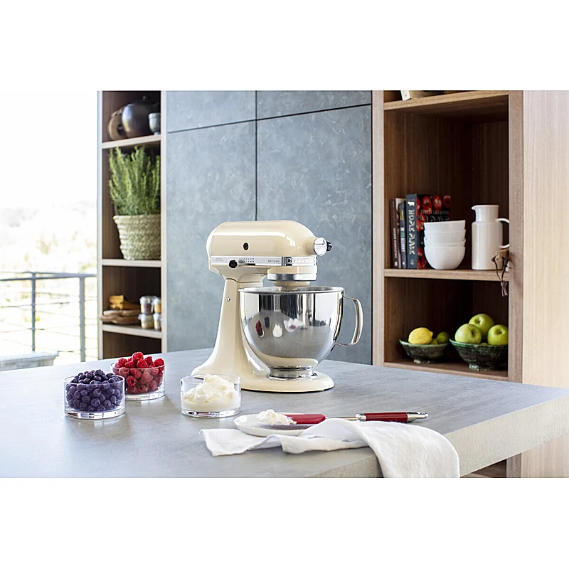 KitchenAid 5KSM125EAC Artisan Küchenmaschine Creme – 4,8L Edelstahlschüssel, leistungsstark