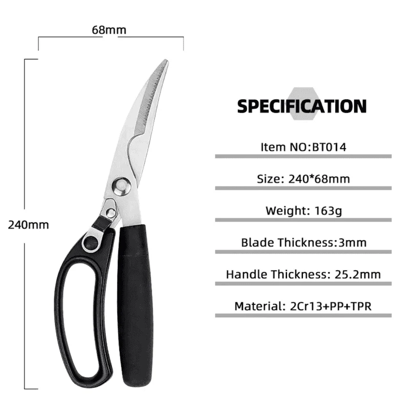 Multipurpose Kitchen Scissor for Easy Chicken Bone Cutting