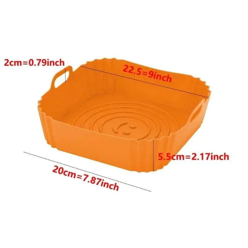 Reusable Silicone Air Fryer Liner Square
