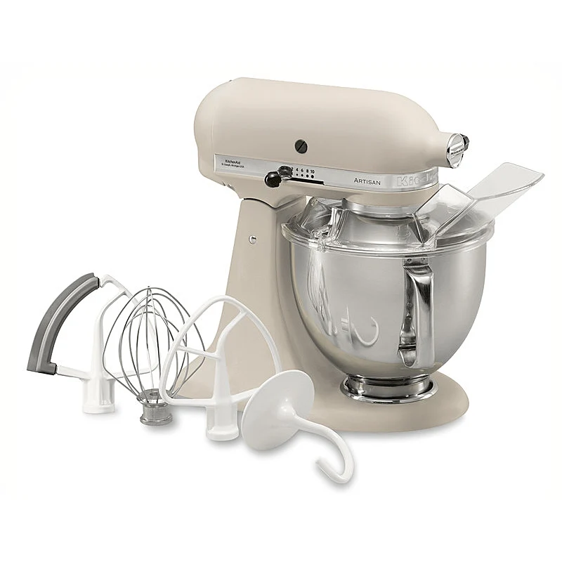 KitchenAid Artisan 5KSM175PSEFL Küchenmaschine 4,8L in Fresh Linen mit Zubehör