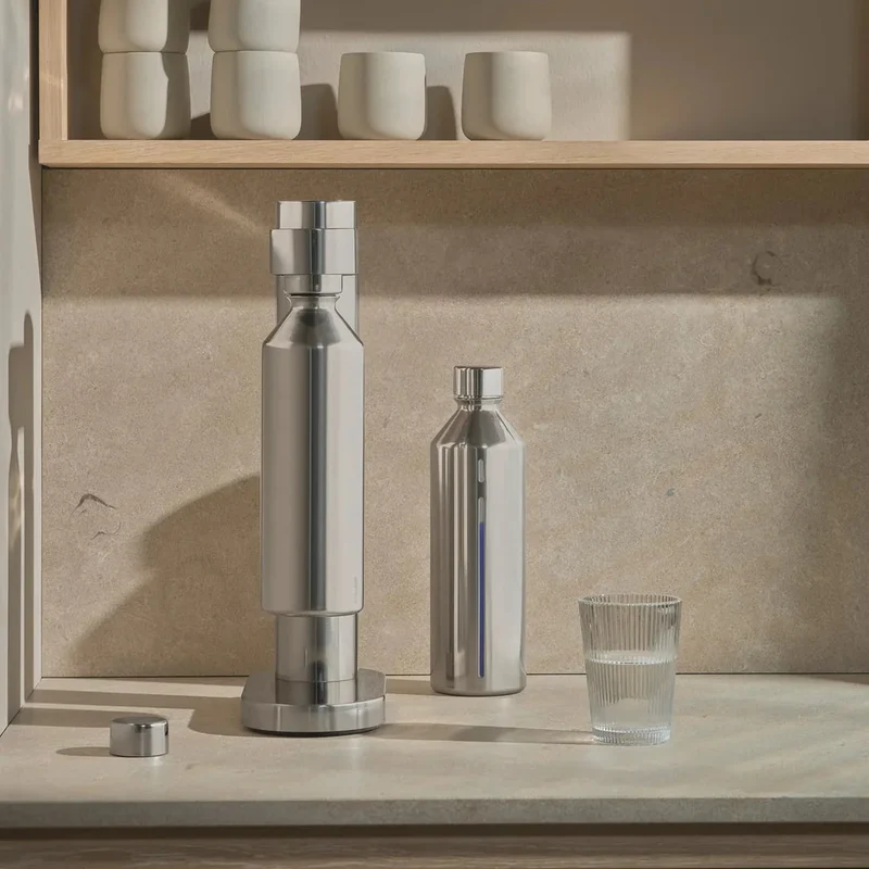 Stelton - BRUS Flasche für Sprudelwasser 1,2 l Stahl