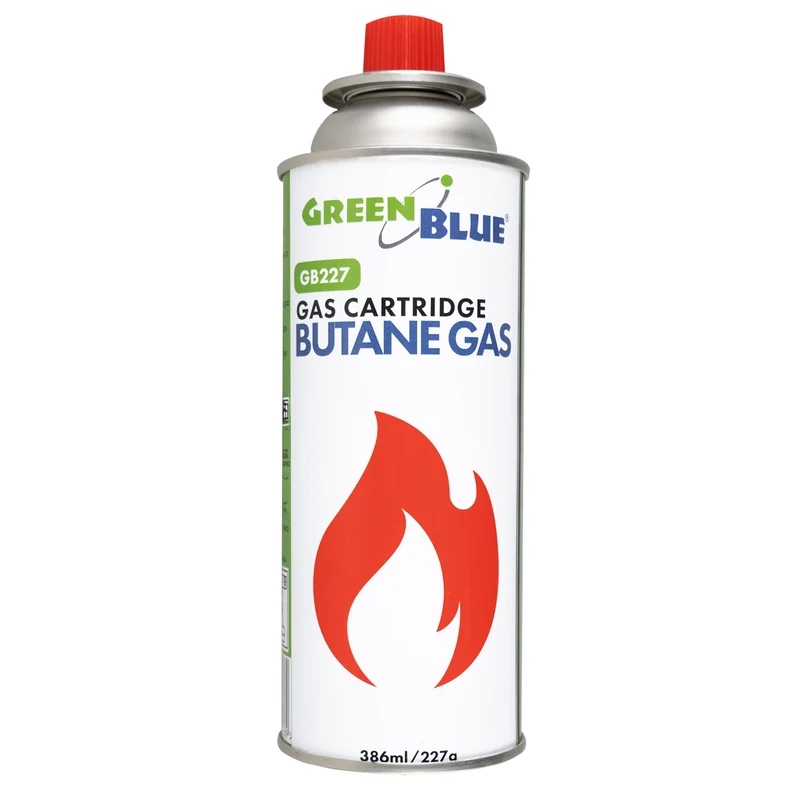 Alpen Camping cartridge burner, 360° rotation, flame temperature 1300°C, piezo ignition, OLIMP + 4x 227g GreenBlue gas cartridges. Certification: Pi 0875, compliant with EN417