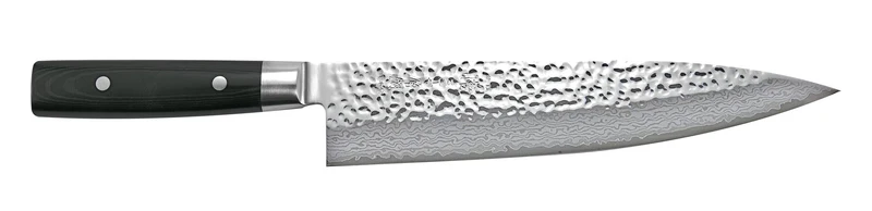 Yaxell Zen Kochmesser 24 cm – 37-lagiger Damaststahl – Griff aus Canvas-Micarta