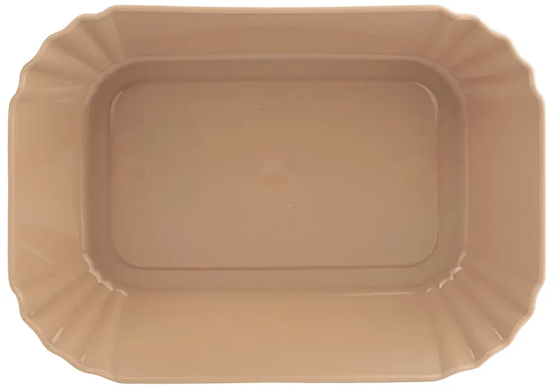 Mehrweggeschirr Currywurstschale 19 x 13,5cm naturbraun