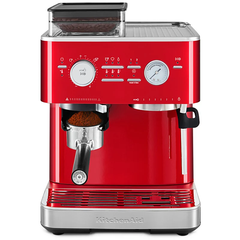 Kitchenaid 5KES6551ECA Halbautomatische Espressomaschine mit Mühle ARTISAN Farbe: Liebesapfelrot