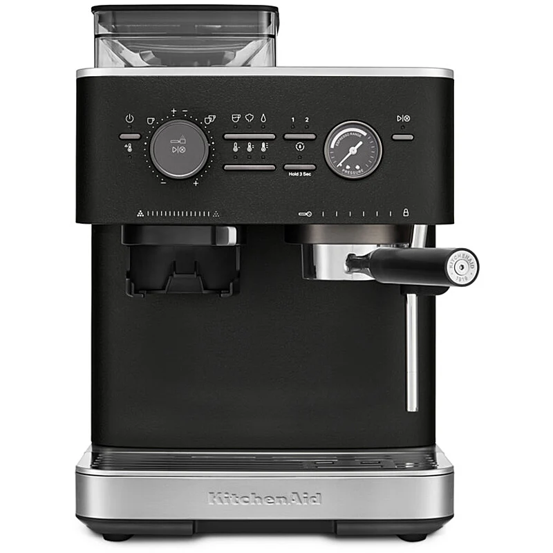Kitchenaid 5KES6551EBK Halbautomatische Espressomaschine mit Mühle ARTISAN Farbe: Gusseisen Schwarz