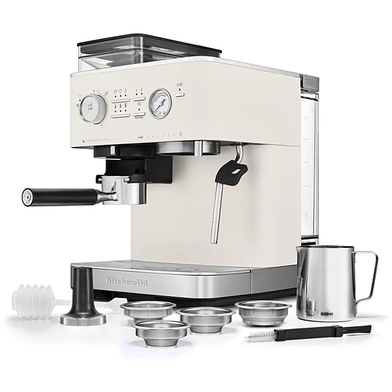 Kitchenaid 5KES6551EPL Halbautomatische Espressomaschine mit Mühle ARTISAN Farbe: Porcelain White