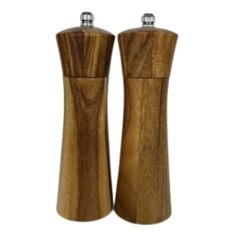 Keramikmühlen-Set, 5 x 16,8 cm, Akazienholz
