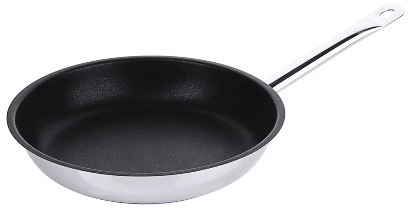 Edelstahl Antihaft-Bratpfanne mit PTFE-Beschichtung & Rohrgriff 20-32 cm