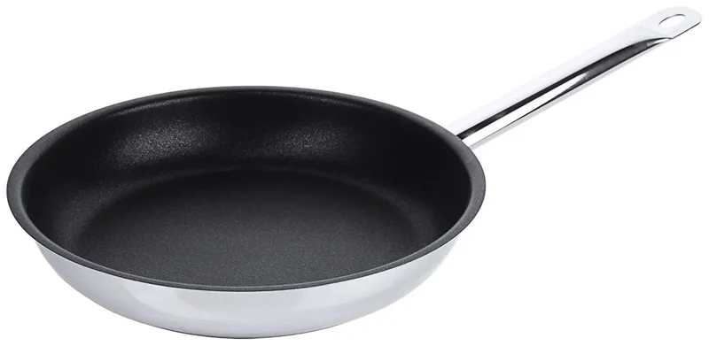 Edelstahl Antihaft-Bratpfanne mit PTFE-Beschichtung & Rohrgriff 20-32 cm