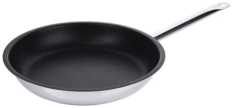 Edelstahl Antihaft-Bratpfanne mit PTFE-Beschichtung & Rohrgriff 20-32 cm