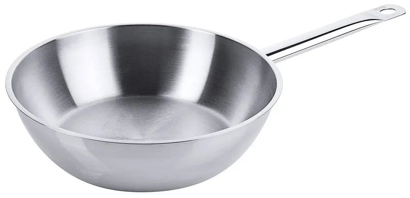 Edelstahl Sauteuse Ø 16-24 cm mit breitem Schüttrand mit Rohrgriff