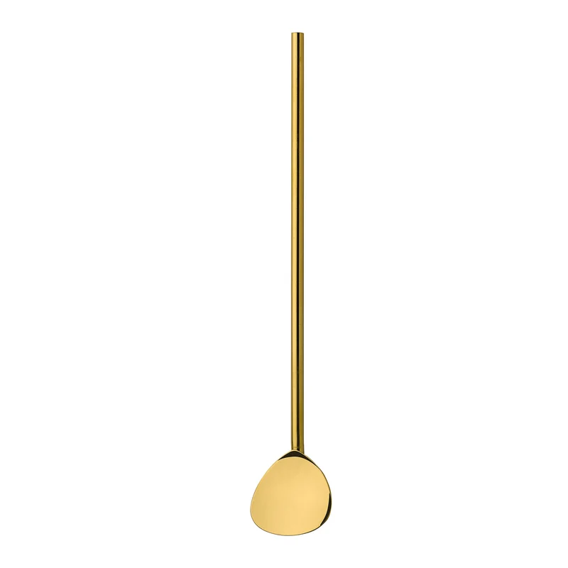 Cocktaillöffel mit Trinkhalm 6er Set, gold