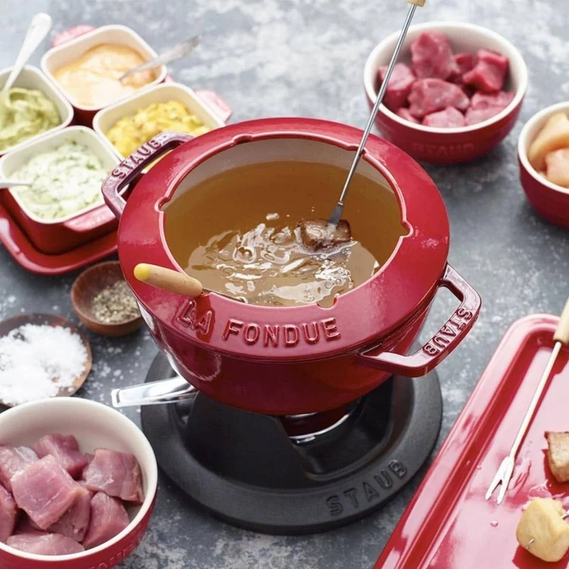 Set de fondue de hierro fundido Staub