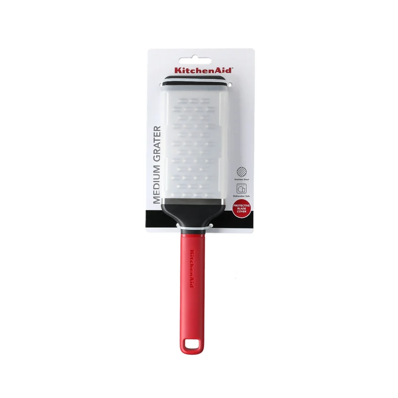 KitchenAid Reibe Classic Kaiserrot Kunststoff + Edelstahl 30cm - Käsereibe