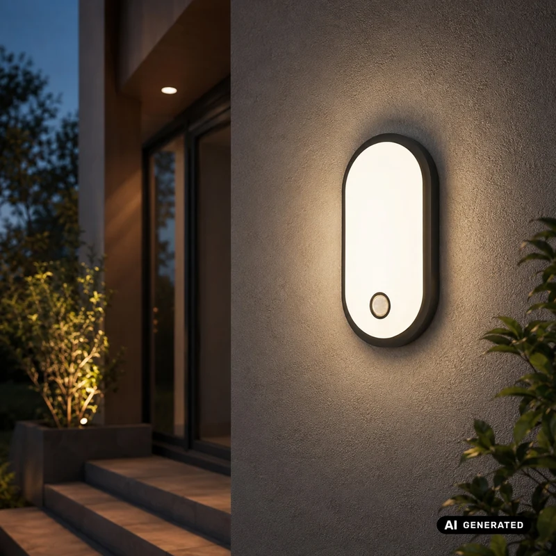 Maclean LED Motion Sensor Light, PIR sensor, black, 10W/15W/18W, IP65, adjustable color temperature 3000K/4000K/6000K, MCE534 B