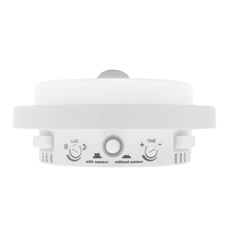 Maclean LED Light with Motion Sensor, PIR Sensor, White, 10W/15W/18W, IP65, Color Temperature Adjustable (3000K/4000K/6000K), MCE534 W