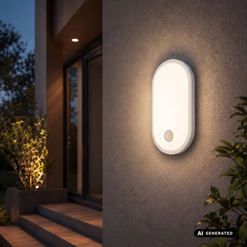 Maclean LED Light with Motion Sensor, PIR Sensor, White, 10W/15W/18W, IP65, Color Temperature Adjustable (3000K/4000K/6000K), MCE534 W