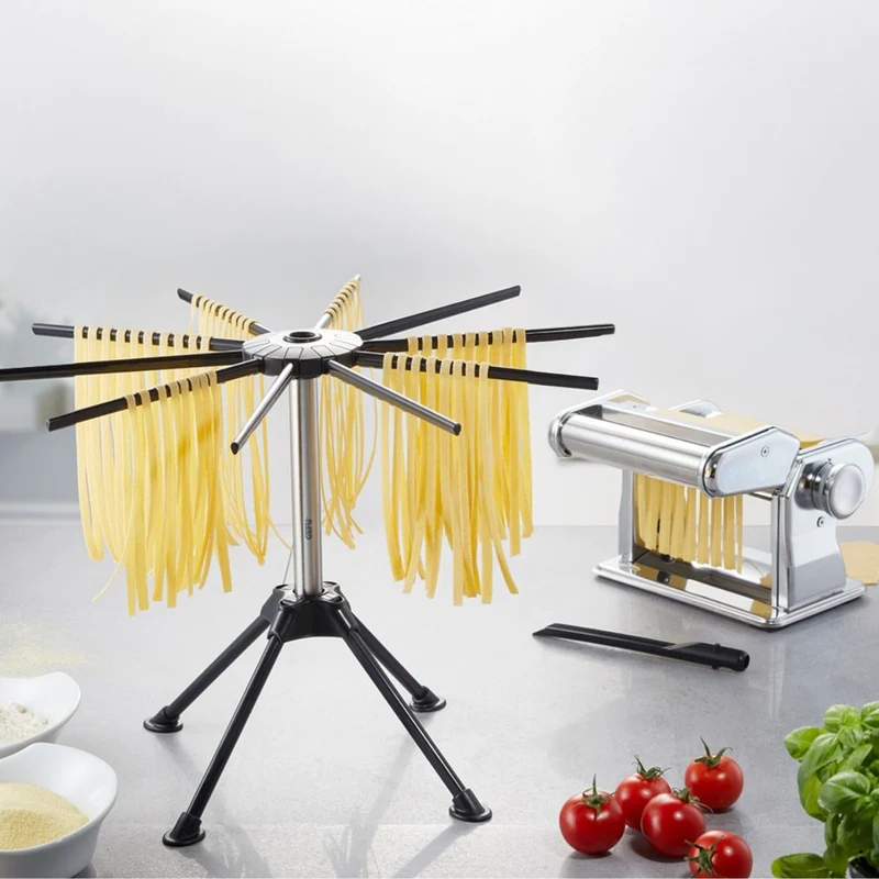 Set para pasta fresca con máquina de acero inoxidable PERFETTA y secador DIVERSO Gefu