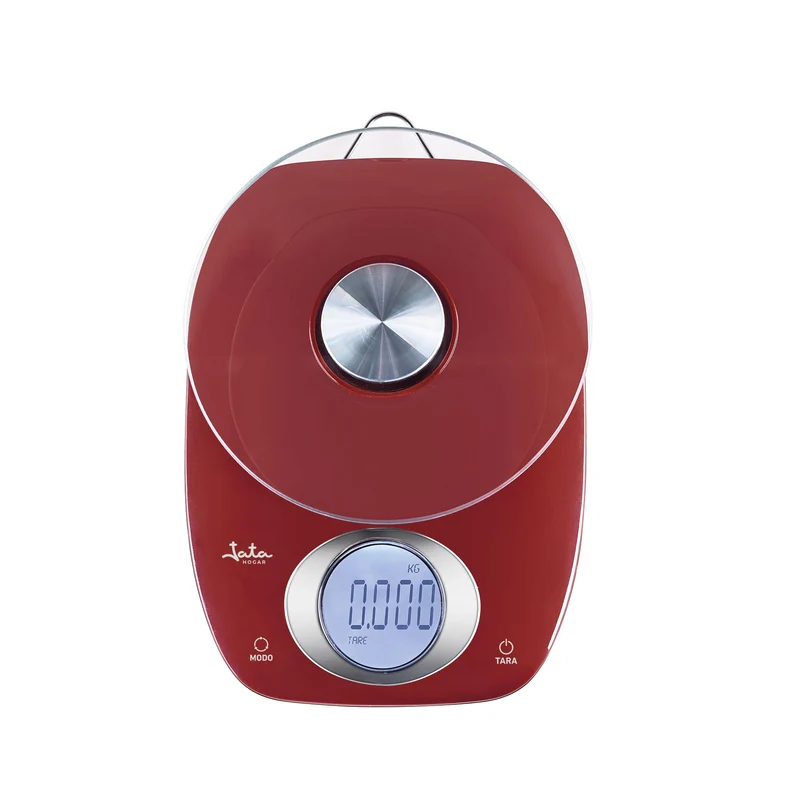 JATA HOGAR HBAL1207 Digitale Küchenwaage, bis zu 5 kg, hohe Präzision, Tara-Funktion, Anzeige für Üb
