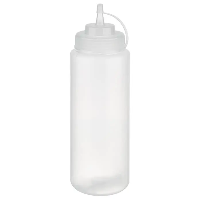 Quetschflasche mit Schraubdeckel & Verschlusskappe Ø 8 cm 1.025 ml Polyethylen transparent