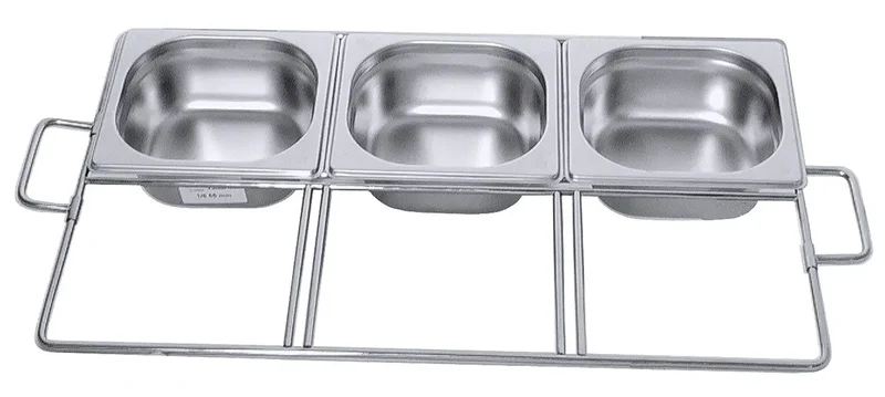 Edelstahl GN 1/1 System-Einschubrahmen für Gastronormbehälter 1/6